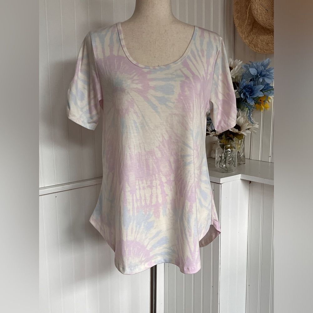 Pink & Blue Tie Dye Tee
